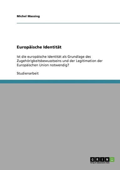 bokomslag Europische Identitt