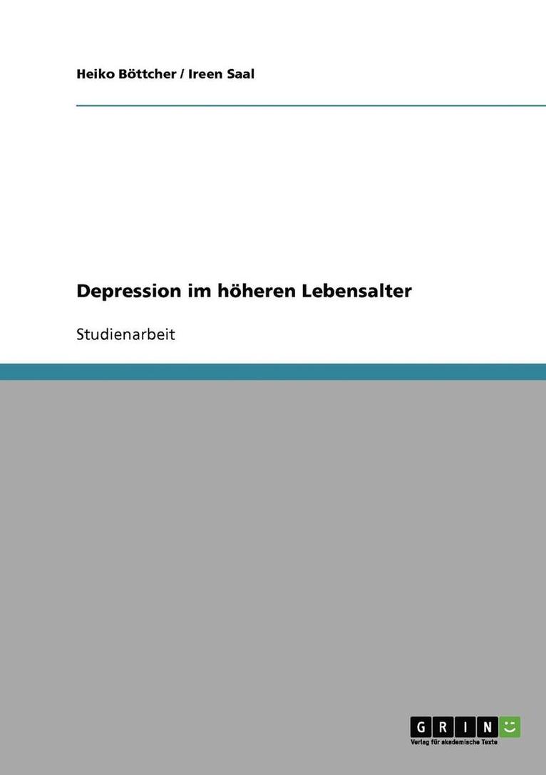 Depression Im Hoheren Lebensalter 1