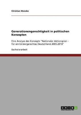 bokomslag Generationengerechtigkeit in politischen Konzepten