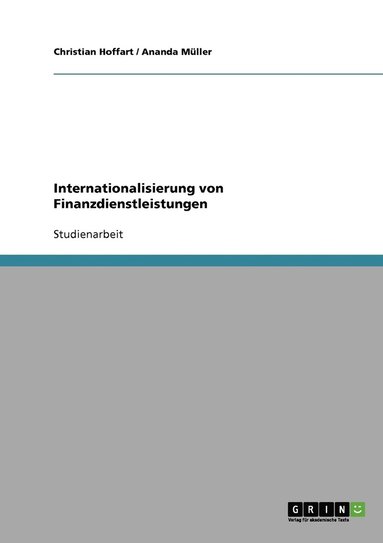 bokomslag Internationalisierung von Finanzdienstleistungen