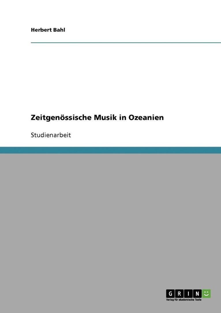 Zeitgenossische Musik in Ozeanien 1