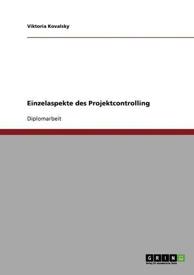 bokomslag Einzelaspekte des Projektcontrolling