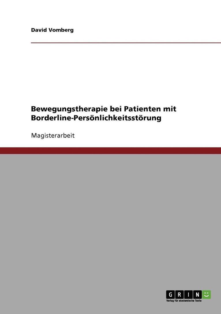 Bewegungstherapie bei Patienten mit Borderline-Persnlichkeitsstrung 1