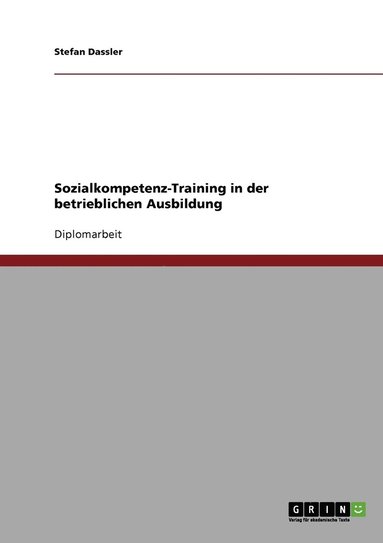 bokomslag Sozialkompetenz-Training in der betrieblichen Ausbildung