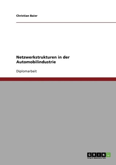 bokomslag Netzwerkstrukturen in der Automobilindustrie