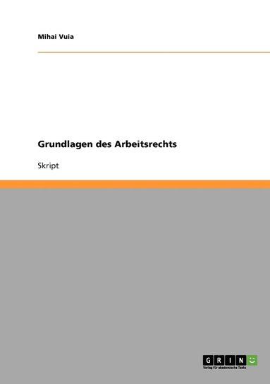 bokomslag Grundlagen des Arbeitsrechts