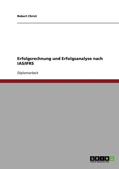 bokomslag Erfolgsrechnung und Erfolgsanalyse nach IAS/IFRS