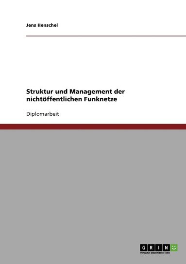 bokomslag Struktur und Management der nichtffentlichen Funknetze