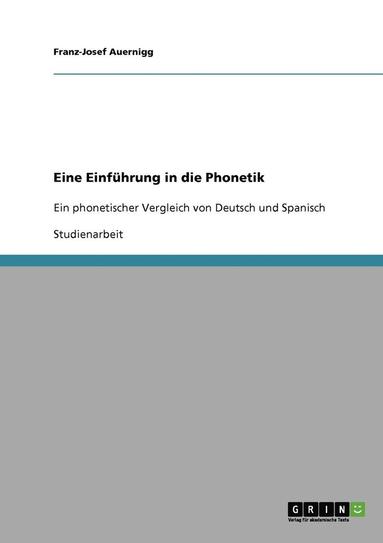 bokomslag Eine Einfuhrung in Die Phonetik