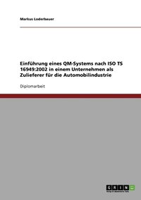 bokomslag Einfuhrung eines QM-Systems nach ISO TS 16949