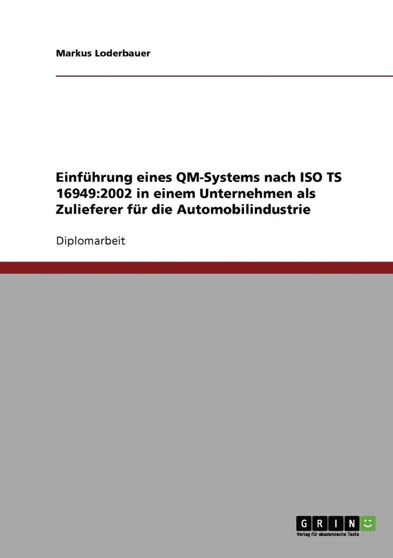 Einfuhrung eines QM-Systems nach ISO TS 16949 1