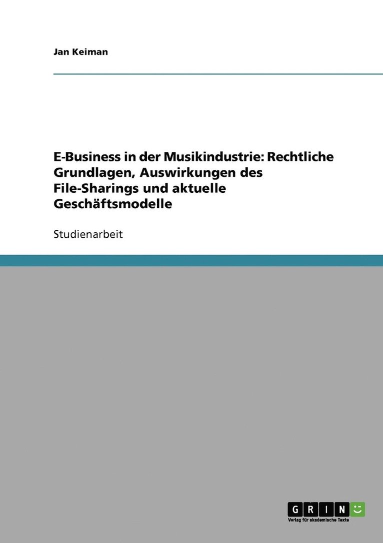 E-Business in der Musikindustrie 1