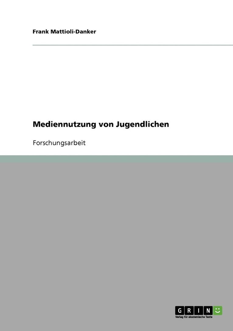 Mediennutzung von Jugendlichen