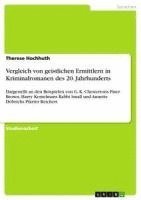 bokomslag Vergleich Von Geistlichen Ermittlern in Kriminalromanen Des 20. Jahrhunderts