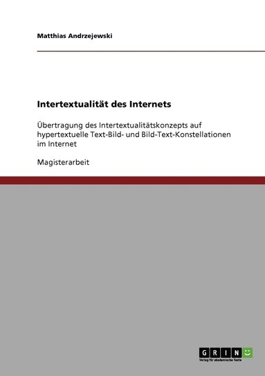 bokomslag Intertextualität des Internets