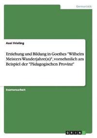 bokomslag Erziehung und Bildung in Goethes 'Wilhelm Meisters Wanderjahre(n)', vornehmlich am Beispiel der 'Padagogischen Provinz'