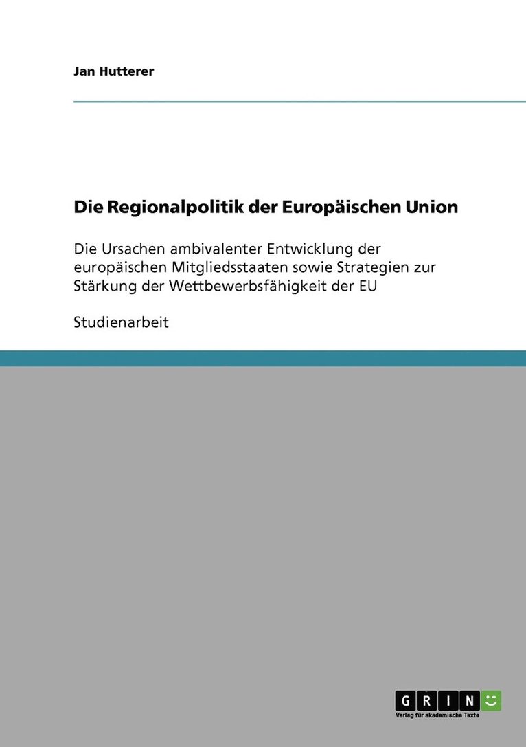 Die Regionalpolitik der Europaischen Union 1