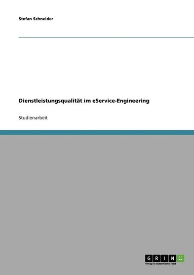 bokomslag Dienstleistungsqualitt im eService-Engineering