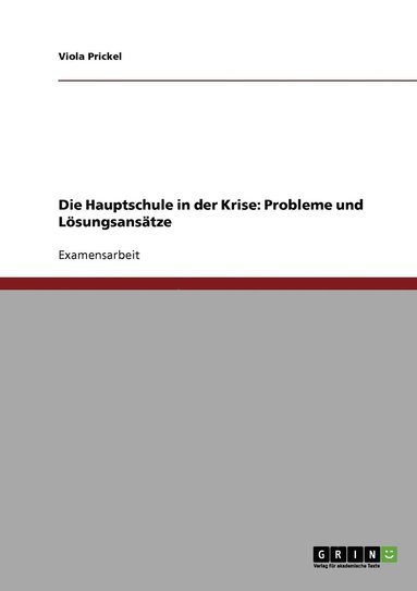 bokomslag Hauptschule in der Krise