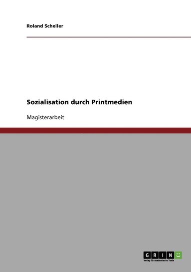 bokomslag Sozialisation durch Printmedien