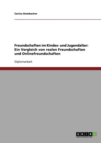 bokomslag Freundschaften im Kindes- und Jugendalter