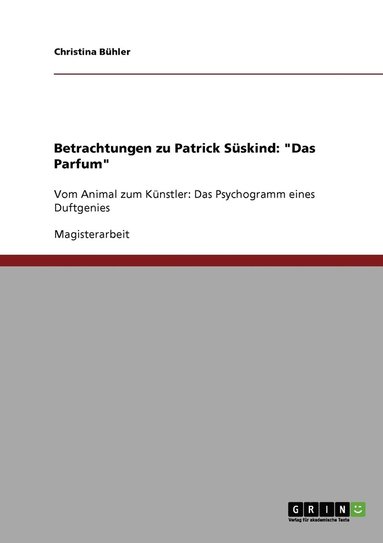 bokomslag Betrachtungen zu Patrick Süskind