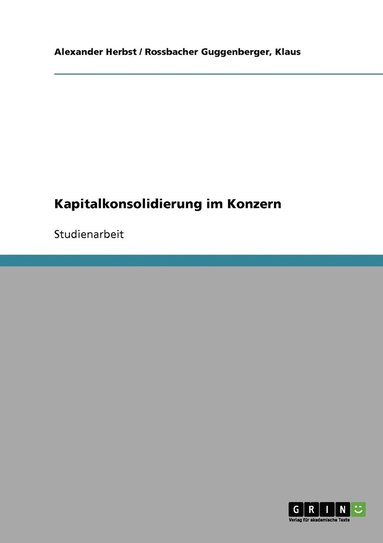 bokomslag Kapitalkonsolidierung im Konzern
