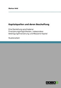 bokomslag Kapitalquellen und deren Beschaffung