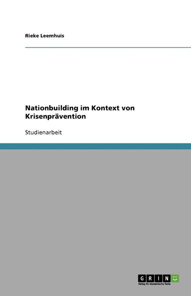 bokomslag Nationbuilding im Kontext von Krisenprävention