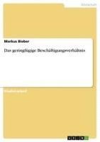 bokomslag Das Geringfugige Beschaftigungsverhaltnis