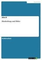 bokomslag Hindenburg Und Hitler