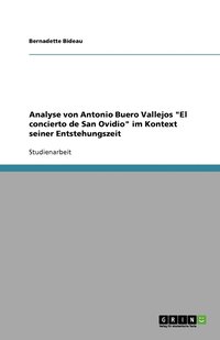 bokomslag Analyse von Antonio Buero Vallejos "El concierto de San Ovidio" im Kontext seiner Entstehungszeit