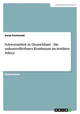 Schwarzarbeit in Deutschland - Ein unkontrollierbares Kontinuum im tertiären Sektor
