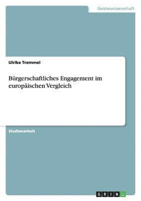bokomslag Bürgerschaftliches Engagement im europäischen Vergleich