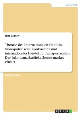 bokomslag Theorie Des Internationalen Handels