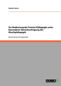 bokomslag Zur Bedeutung der Freinet-Pdagogik unter besonderer Bercksichtigung der Musikpdagogik