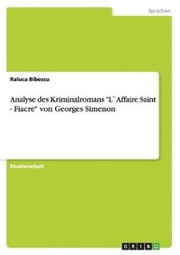 bokomslag Analyse Des Kriminalromans 'Laffaire Saint