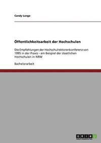 bokomslag ffentlichkeitsarbeit der Hochschulen