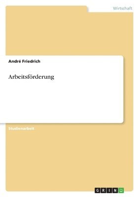 bokomslag Arbeitsförderung