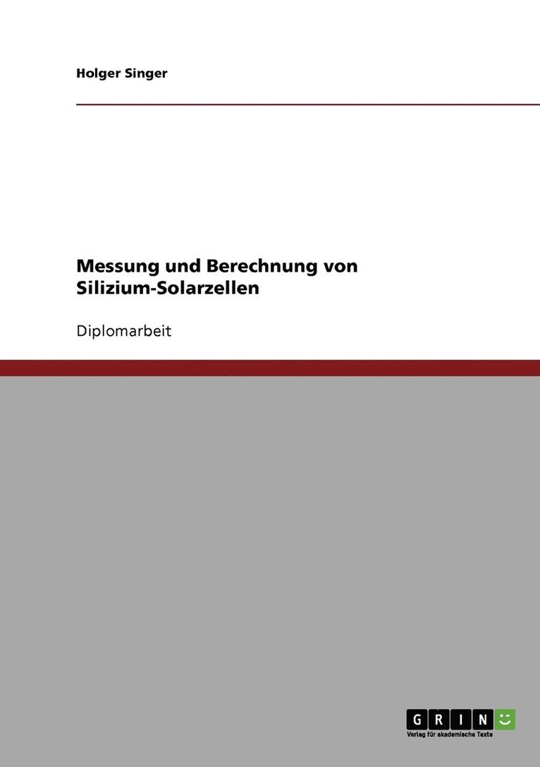 Messung und Berechnung von Silizium-Solarzellen 1