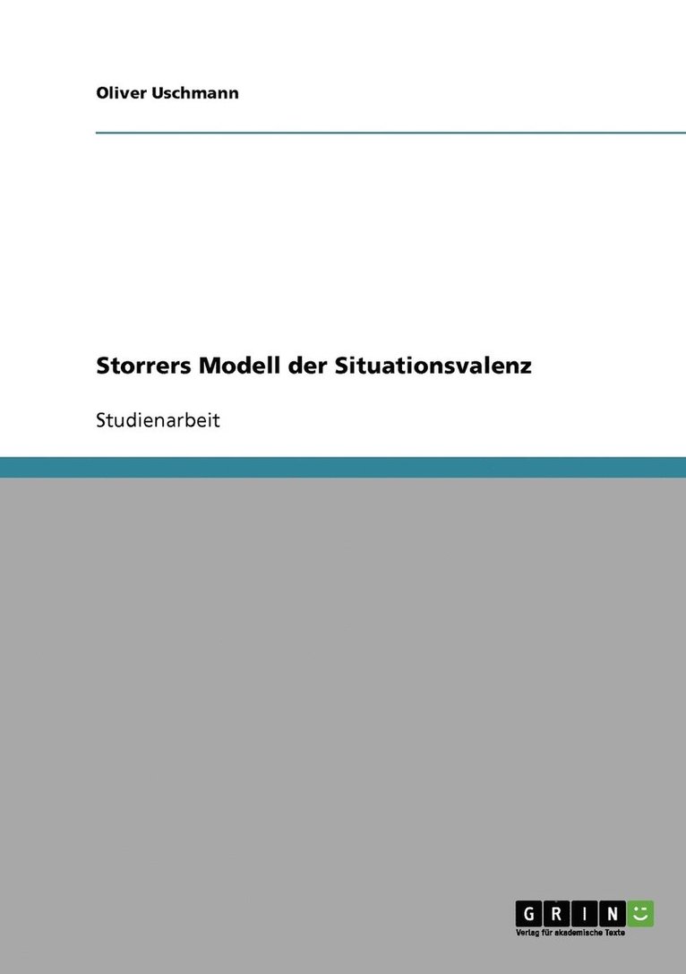 Storrers Modell der Situationsvalenz 1