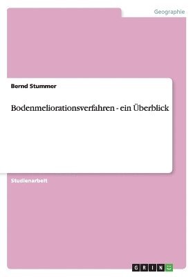 bokomslag Bodenmeliorationsverfahren - ein berblick