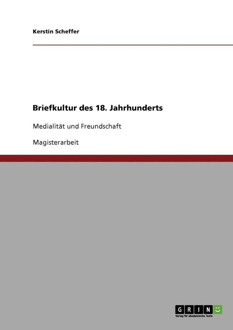 Briefkultur des 18. Jahrhunderts 1