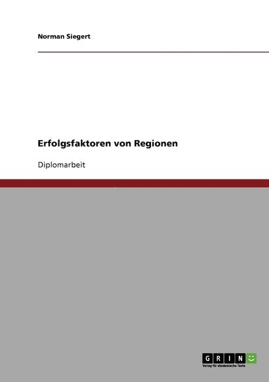 bokomslag konomische Erfolgsfaktoren von Wirtschaftsregionen