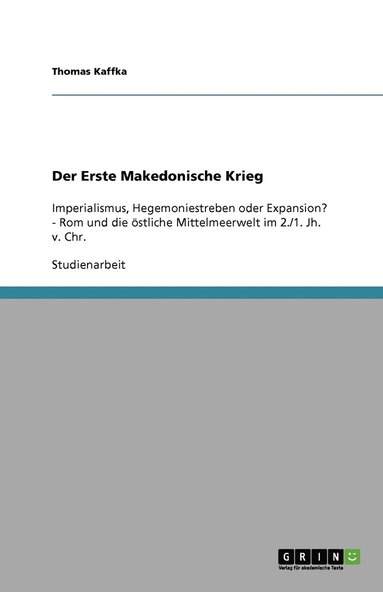 bokomslag Der Erste Makedonische Krieg