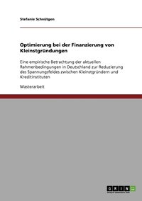 bokomslag Optimierung bei der Finanzierung von Kleinstgrundungen