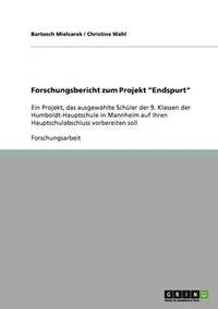 bokomslag Forschungsbericht zum Projekt "Endspurt"