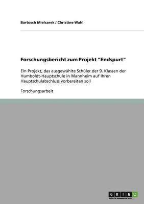 bokomslag Forschungsbericht zum Projekt "Endspurt"