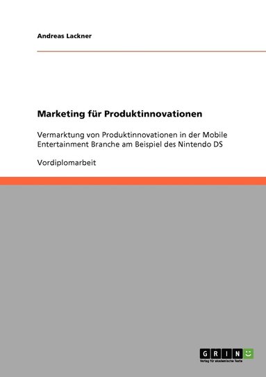 bokomslag Marketing fr Produktinnovationen