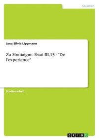 bokomslag Zu Montaigne